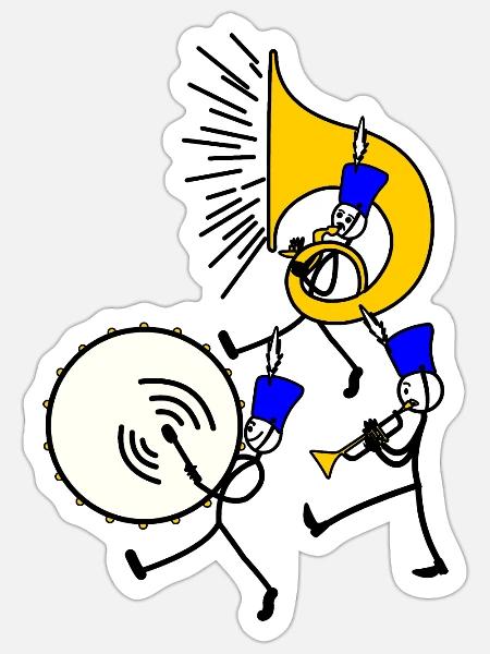 Fanfare orchestra small - Sticker - white matte