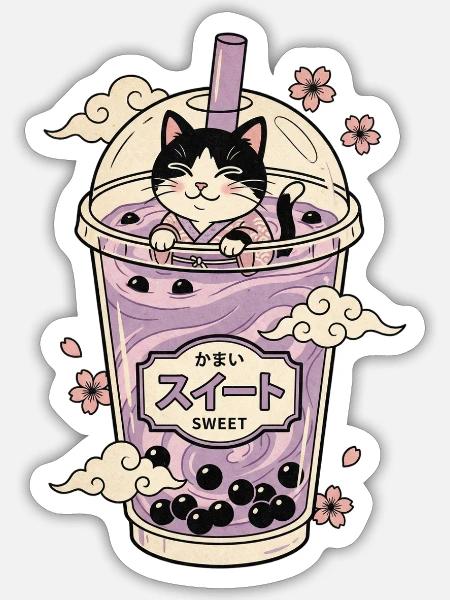  - Sticker - white matte