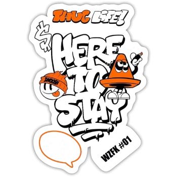Graffiti Cone Stay Frosty Tee - Sticker - white matte - Front