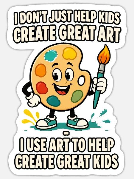 Palette Hero: Inspire Young Artists - Sticker - white matte