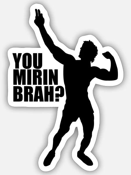 Zyzz Silhouette You mirin brah? - Sticker - white matte