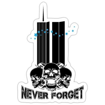 911 Never forget - Sticker - white matte - Front