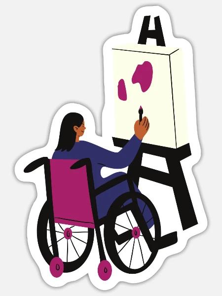 Painting lovers - Sticker - white matte