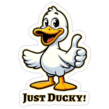 Just Ducky - Sticker - white matte - Front
