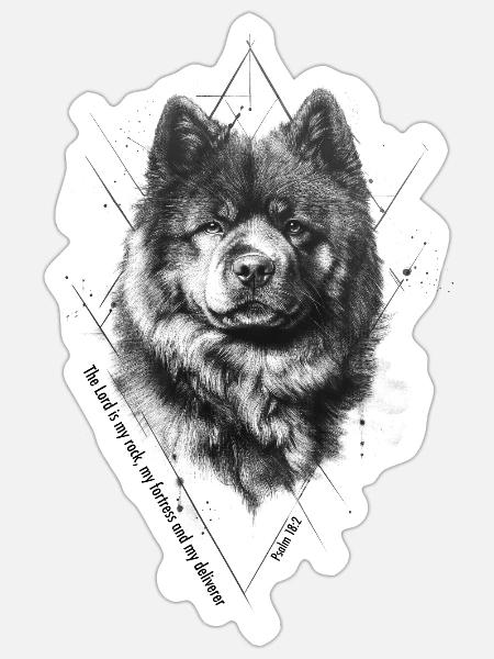 Psalm 18:2 - Sticker - white matte
