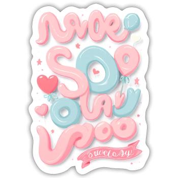 So Love - Sticker - white matte - Front