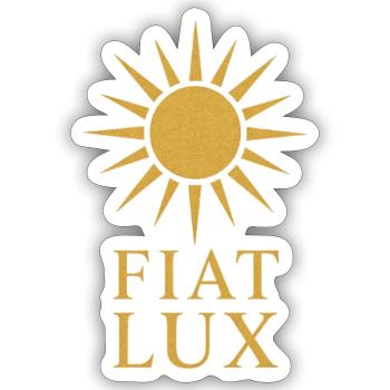 Fiat Lux Sun Emblem - Sticker - white matte - Front