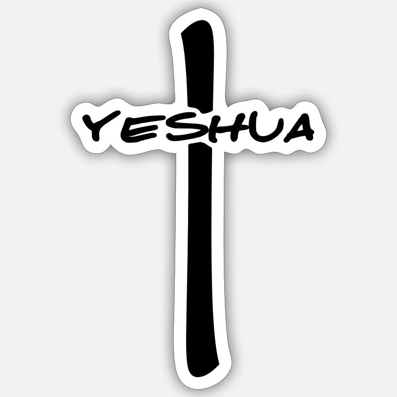 Yeshua Cross' Sticker | Spreadshirt