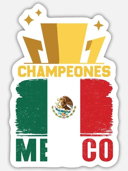 Mexico Champions Of The Gold Cup - Sticker - white matte