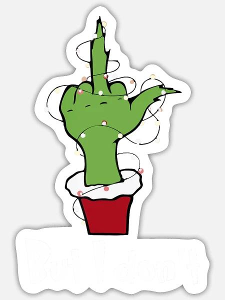 Funny Couple Christmas But I Don't Matching - Sticker - white matte