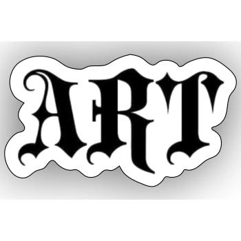 Gothic  Black Typography - Sticker - white matte - Front