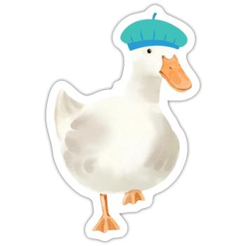 Ducky - Sticker - white matte - Front