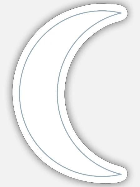 Silent Crescent - Sticker - white matte