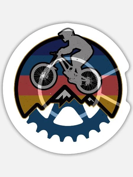 Colorado Mountain Biking Mtb Mountain Bike - Sticker - white matte