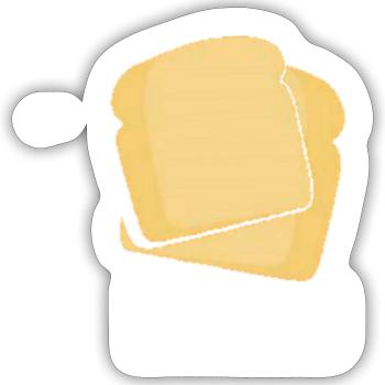 BREAD - Sticker - white matte - Front