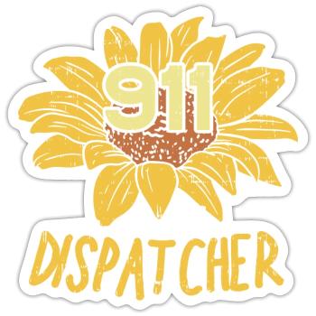 911 Dispatcher - Sticker - white matte - Front