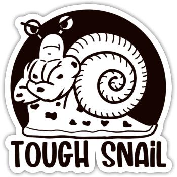 Tough Snail Mono - Sticker - white matte - Front