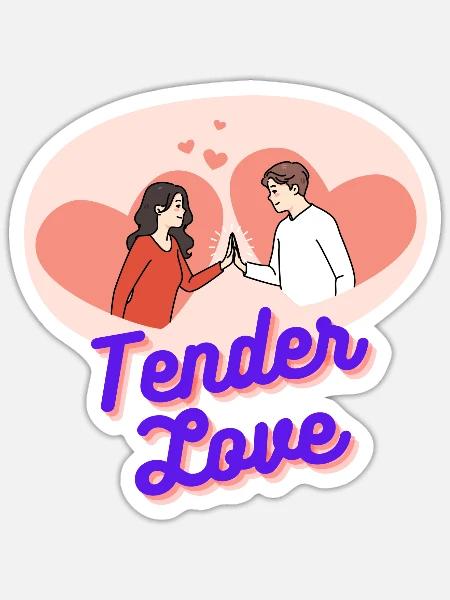 Tender Love - Sticker - white matte