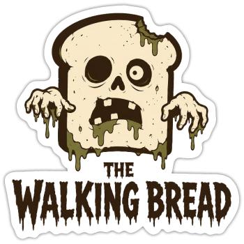 The Walking Bread – Zombie Bread - Sticker - white matte - Front
