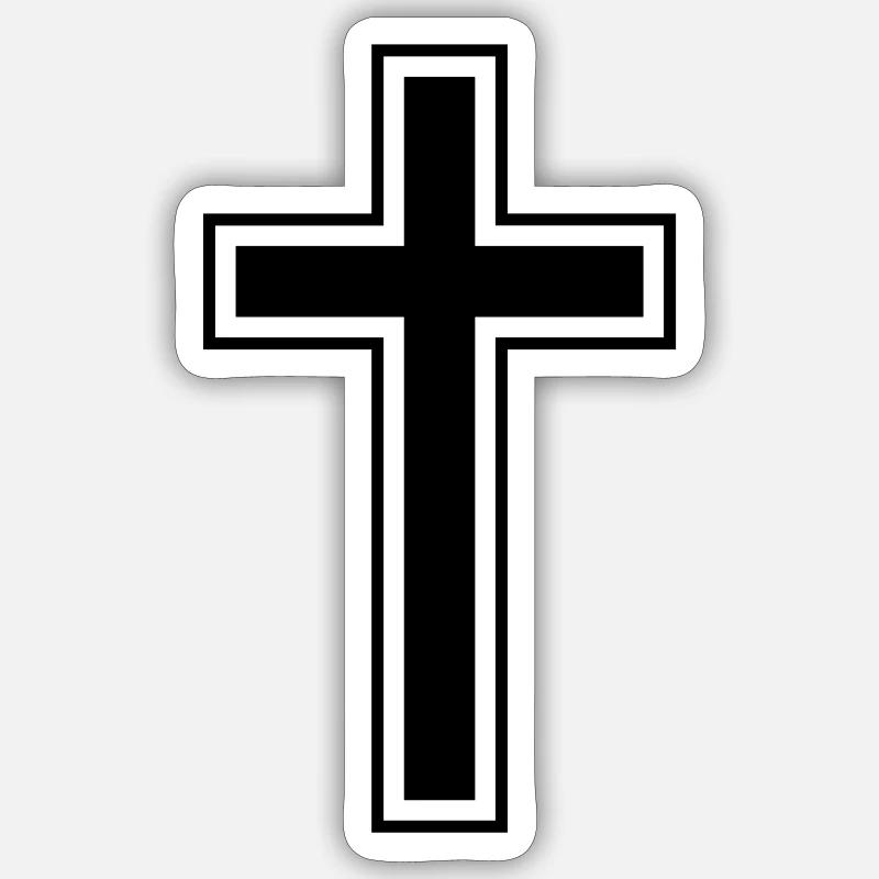 cross with banner outline