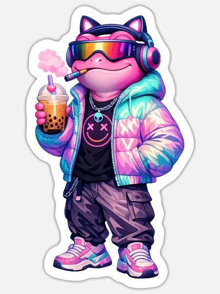 - Sticker - white matte
