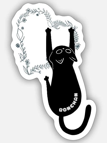 Bonchan & Heart - Sticker - white matte