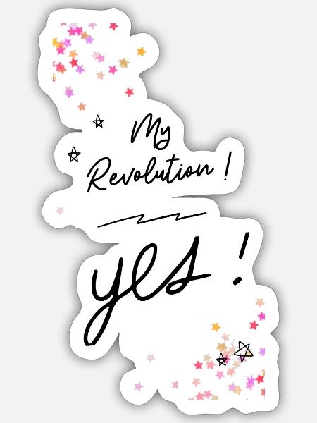 yes my revolution - Sticker - white matte