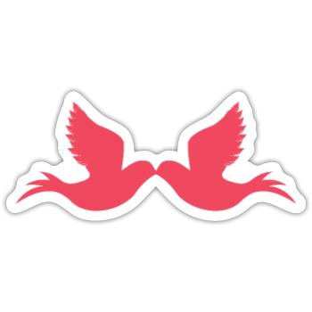 Love birds - Sticker - white matte - Front