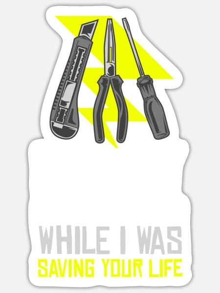 Electrician - Sticker - white matte