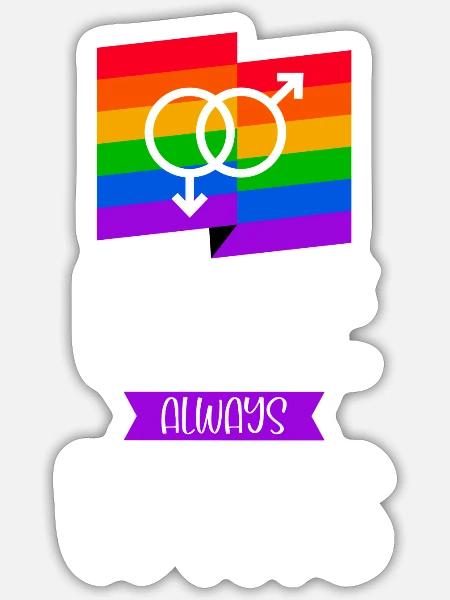 Lgbt Love Wins Gay Pride Statement Saying Love - Sticker - white matte