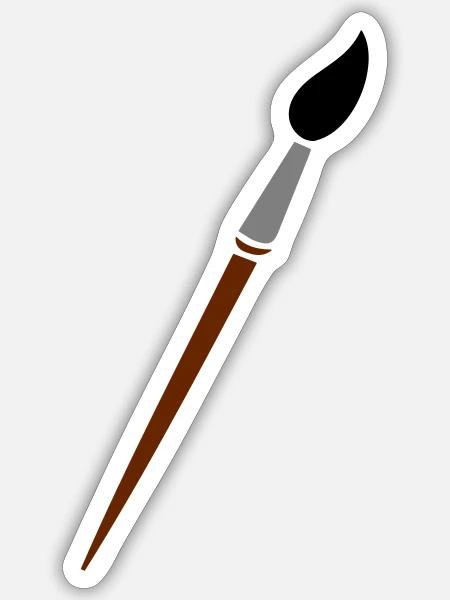 Paint Brush - Sticker - white matte