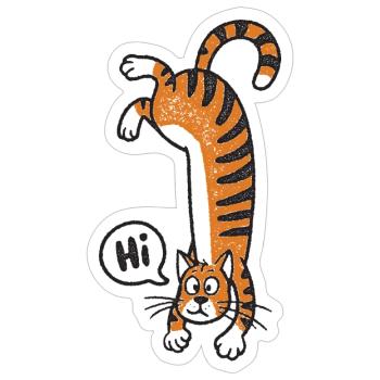 Funny Cat - Sticker - white matte - Front