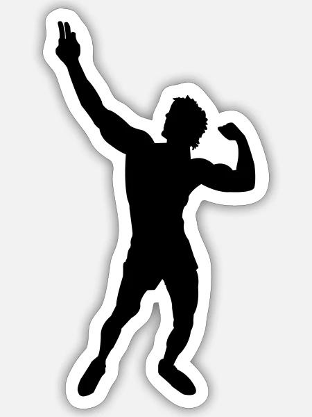 Zyzz Silhouette vector - Sticker - white matte