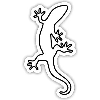Lizard Salamander Gecko Fire salamander - Sticker - white matte - Front