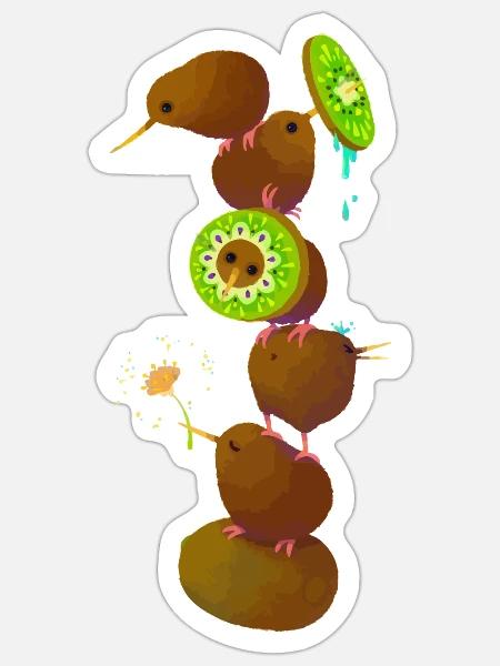 Kiwi - Sticker - white matte