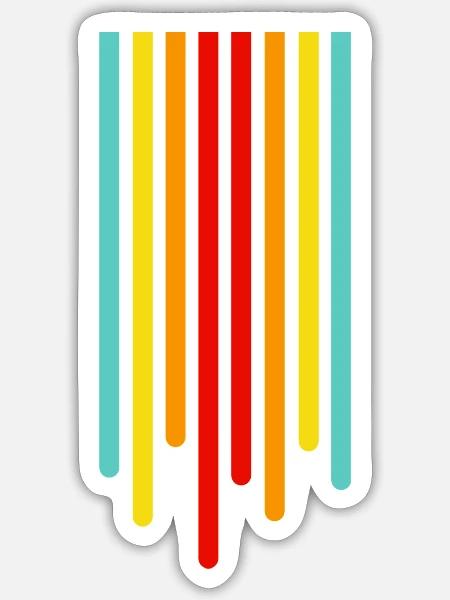 Retro Colors - Sticker - white matte