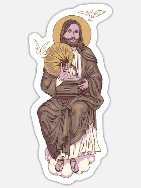 music is my religion - Sticker - white matte