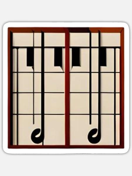 Music - Sticker - white matte