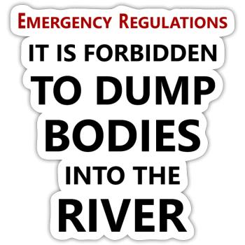 Emergency Regulations - Sticker - white matte - Front
