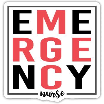 Emergency Nurse - Sticker - white matte - Front