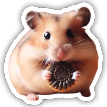 Seeds & Hamsters - Sticker - white matte - Front