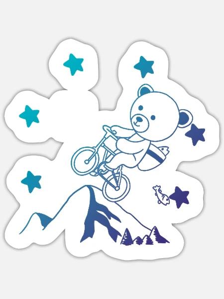 Bear - Sticker - white matte