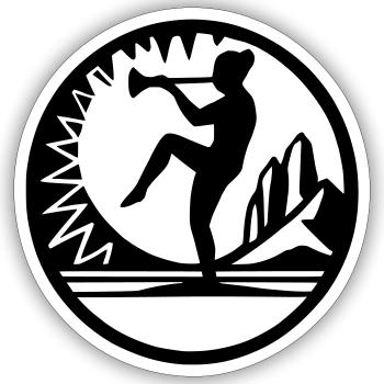 Horn Dancer Emblem - Sticker - white matte - Front