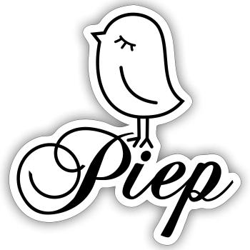 Sparrow “Piep” - Sticker - white matte - Front