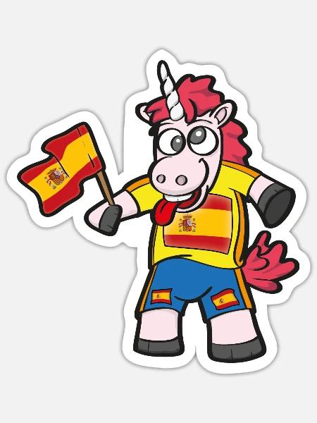 Spanish Crazy Unicorn - Sticker - white matte