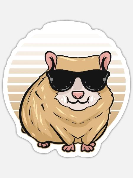 hamster - Sticker - white matte