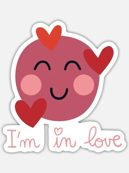 Pink In Love - Sticker - white matte