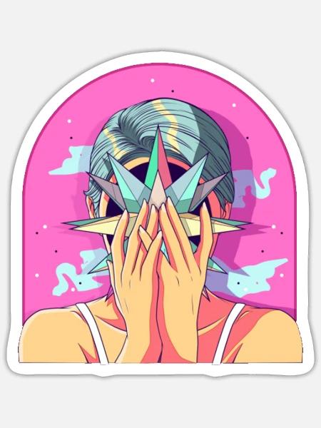 - Sticker - white matte