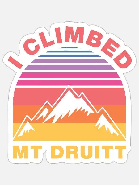 I Climbed Mt Druit Funny Australia City Quote - Sticker - white matte