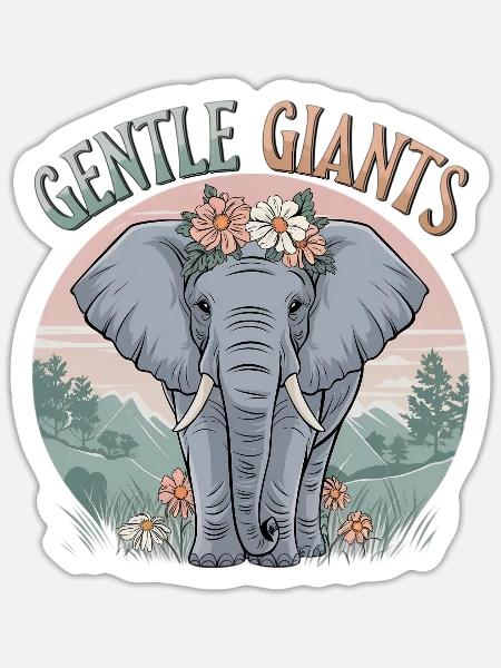 Elephant Lover Designs - Sticker - white matte